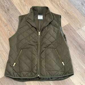 Old Navy Olive Green Quilted Vest